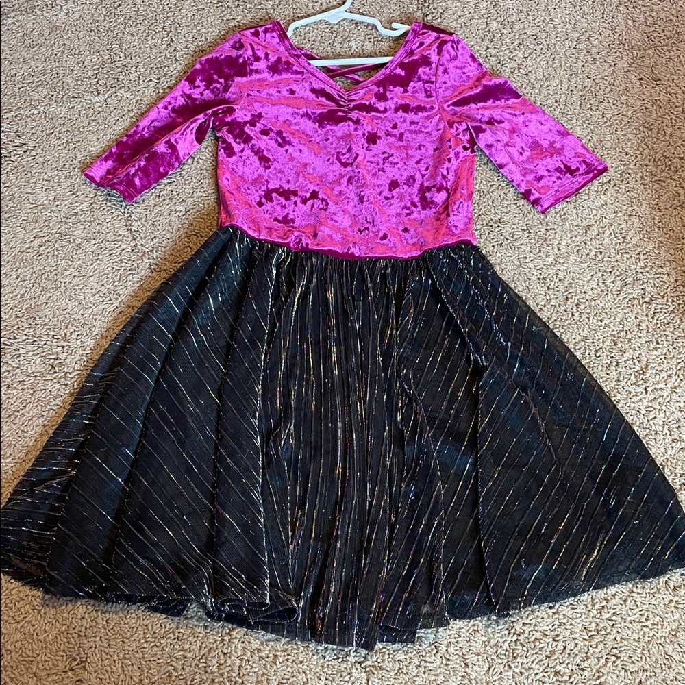Dot dot smile velvet lacy dress